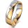 Ring 18 Karat Gelbgold/950 Platin 5.5 mm poliert 1 Brillant G vs 0,025ct