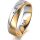 Ring 18 Karat Gelbgold/950 Platin 5.5 mm längsmatt 1 Brillant G vs 0,025ct