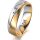 Ring 18 Karat Gelbgold/950 Platin 5.5 mm l&auml;ngsmatt 1 Brillant G vs 0,025ct