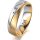 Ring 18 Karat Gelbgold/950 Platin 5.5 mm sandmatt 1 Brillant G vs 0,025ct