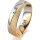 Ring 18 Karat Gelbgold/950 Platin 5.5 mm kreismatt 1 Brillant G vs 0,025ct