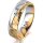 Ring 18 Karat Gelbgold/950 Platin 5.5 mm diamantmatt 1 Brillant G vs 0,025ct