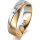 Ring 18 Karat Gelbgold/950 Platin 5.5 mm l&auml;ngsmatt 1 Brillant G vs 0,050ct