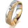Ring 18 Karat Gelbgold/950 Platin 5.5 mm kristallmatt 1 Brillant G vs 0,050ct