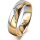 Ring 18 Karat Gelbgold/950 Platin 5.5 mm poliert 5 Brillanten G vs Gesamt 0,045ct