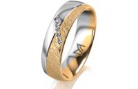 Ring 18 Karat Gelbgold/950 Platin 5.5 mm kreismatt 5...