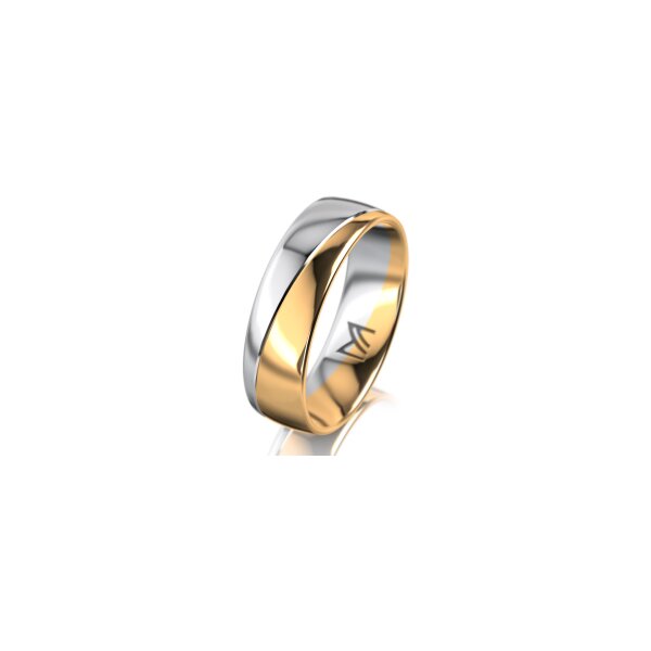 Ring 18 Karat Gelbgold/950 Platin 6.0 mm poliert
