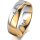 Ring 18 Karat Gelbgold/950 Platin 6.0 mm poliert 1 Brillant G vs 0,025ct
