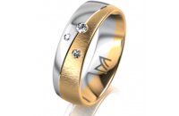 Ring 18 Karat Gelbgold/950 Platin 6.0 mm sandmatt 3...