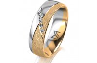 Ring 18 Karat Gelbgold/950 Platin 6.0 mm kreismatt 5...