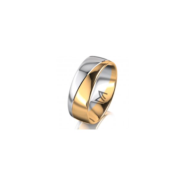 Ring 18 Karat Gelbgold/950 Platin 7.0 mm poliert