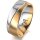 Ring 18 Karat Gelbgold/950 Platin 7.0 mm längsmatt