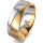 Ring 18 Karat Gelbgold/950 Platin 7.0 mm l&auml;ngsmatt