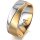 Ring 18 Karat Gelbgold/950 Platin 7.0 mm sandmatt