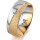 Ring 18 Karat Gelbgold/950 Platin 7.0 mm kreismatt 1 Brillant G vs 0,025ct