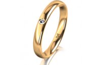 Ring 18 Karat Gelbgold 3.0 mm poliert 1 Brillant G vs...