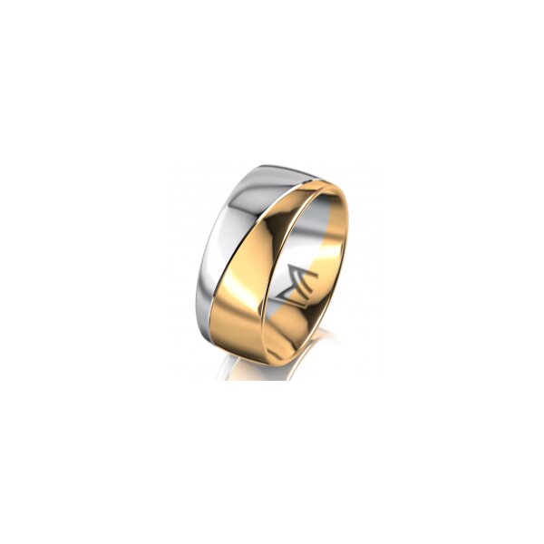 Ring 18 Karat Gelbgold/950 Platin 8.0 mm poliert