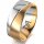 Ring 18 Karat Gelbgold/950 Platin 8.0 mm l&auml;ngsmatt
