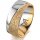 Ring 18 Karat Gelbgold/950 Platin 8.0 mm kristallmatt
