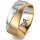 Ring 18 Karat Gelbgold/950 Platin 8.0 mm sandmatt 1 Brillant G vs 0,025ct