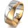 Ring 18 Karat Gelbgold/950 Platin 8.0 mm längsmatt 1 Brillant G vs 0,050ct