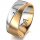 Ring 18 Karat Gelbgold/950 Platin 8.0 mm l&auml;ngsmatt 1 Brillant G vs 0,050ct