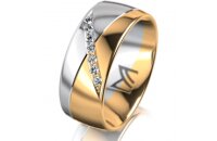Ring 18 Karat Gelbgold/950 Platin 8.0 mm poliert 7...