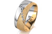 Ring 18 Karat Gelbgold/950 Platin 8.0 mm kreismatt 7...