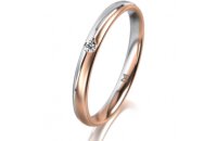 Ring 18 Karat Rotgold/950 Platin 2.5 mm l&auml;ngsmatt 1...