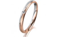 Ring 18 Karat Rotgold/950 Platin 2.5 mm sandmatt 1...