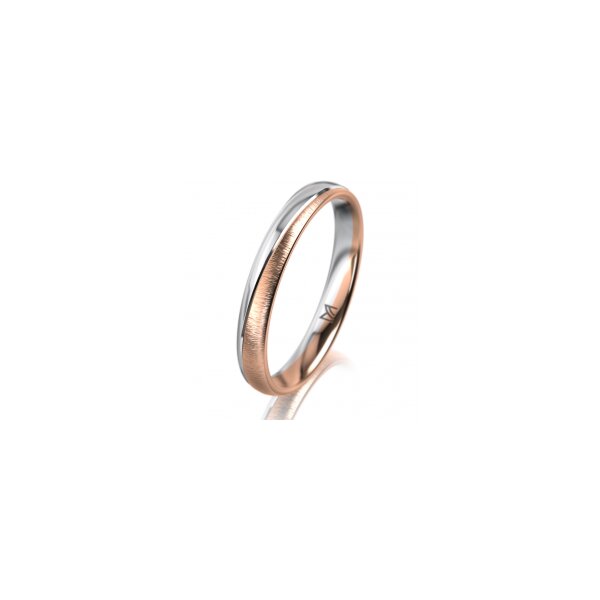 Ring 18 Karat Rotgold/950 Platin 3.0 mm sandmatt