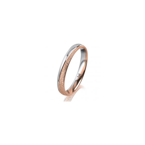 Ring 18 Karat Rotgold/950 Platin 3.0 mm kreismatt