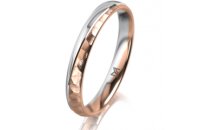 Ring 18 Karat Rotgold/950 Platin 3.0 mm diamantmatt