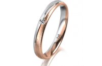 Ring 18 Karat Rotgold/950 Platin 3.0 mm sandmatt 1...