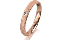 Ring 14 Karat Rotgold 3.0 mm kreismatt 1 Brillant G vs...