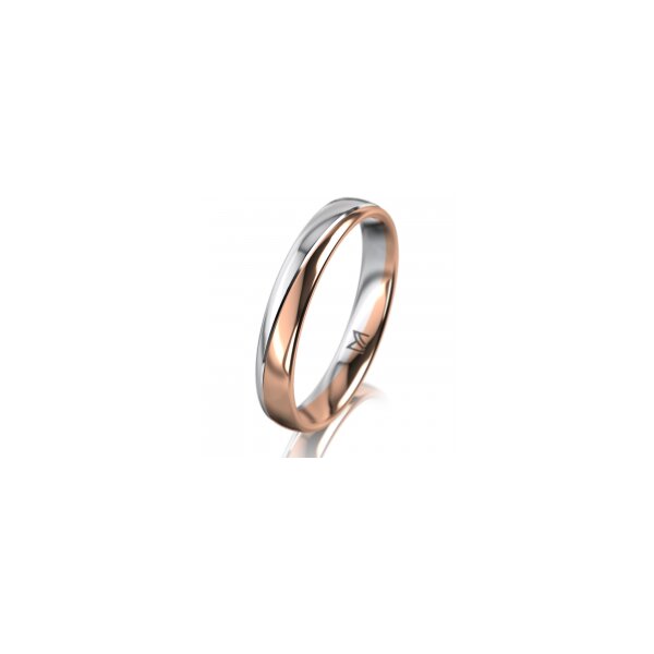 Ring 18 Karat Rotgold/950 Platin 3.5 mm poliert