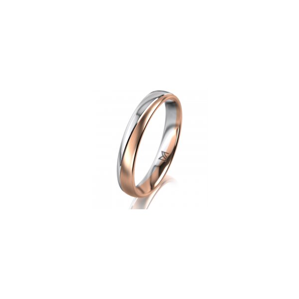 Ring 18 Karat Rotgold/950 Platin 3.5 mm l&auml;ngsmatt