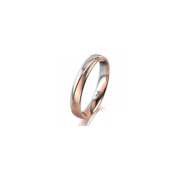 Ring 18 Karat Rotgold/950 Platin 3.5 mm sandmatt