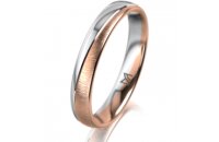 Ring 18 Karat Rotgold/950 Platin 3.5 mm sandmatt
