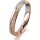 Ring 18 Karat Rotgold/950 Platin 3.5 mm kristallmatt
