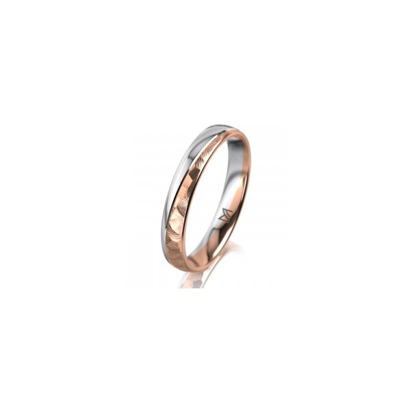 Ring 18 Karat Rotgold/950 Platin 3.5 mm diamantmatt