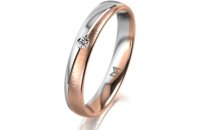 Ring 18 Karat Rotgold/950 Platin 3.5 mm sandmatt 1...