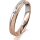 Ring 18 Karat Rotgold/950 Platin 3.5 mm kreismatt 1 Brillant G vs 0,025ct
