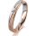 Ring 18 Karat Rotgold/950 Platin 3.5 mm kristallmatt 1 Brillant G vs 0,025ct