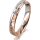 Ring 18 Karat Rotgold/950 Platin 3.5 mm diamantmatt 1 Brillant G vs 0,025ct