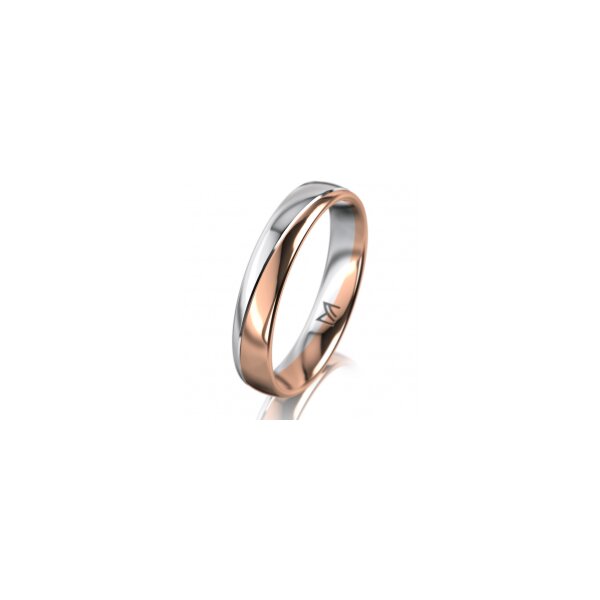 Ring 18 Karat Rotgold/950 Platin 4.0 mm poliert