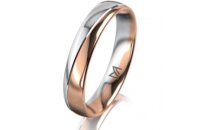 Ring 18 Karat Rotgold/950 Platin 4.0 mm poliert