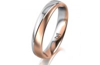 Ring 18 Karat Rotgold/950 Platin 4.0 mm l&auml;ngsmatt