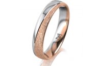 Ring 18 Karat Rotgold/950 Platin 4.0 mm kreismatt