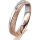 Ring 18 Karat Rotgold/950 Platin 4.0 mm kristallmatt